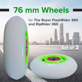76 mm Scooter Wheels with Bearings (Set of 2)