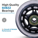 72mm Front Anti-Tip Wheel Assembly with Bearings for Jazzy & Pride Scooters & Power Chairs (Set of 2)
