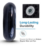 72mm Front Anti-Tip Wheel Assembly with Bearings for Jazzy & Pride Scooters & Power Chairs (Set of 2)