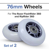76 mm Wheels for the Razor FlashRider 360 and RipRider 360 (Set of 2)