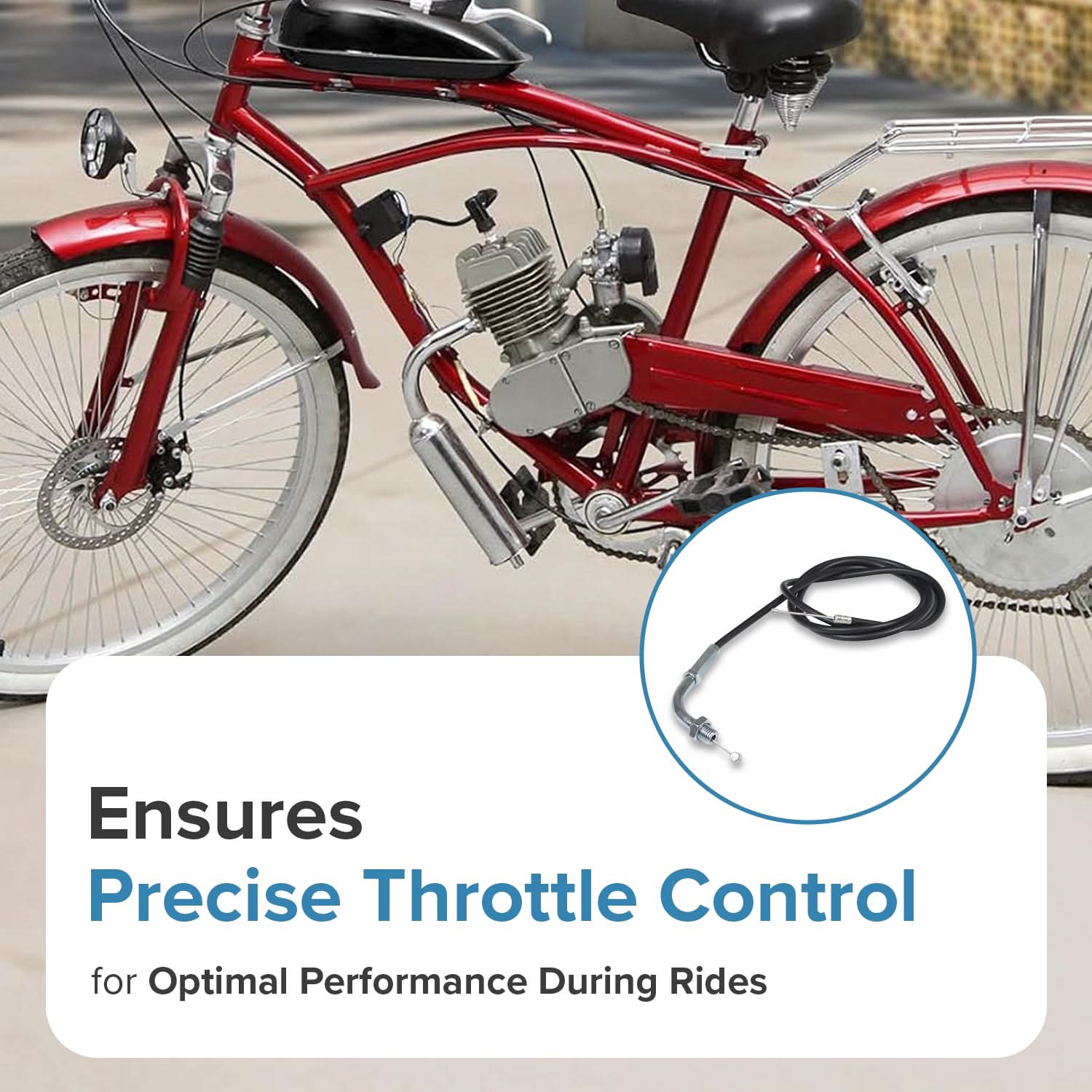 47" Throttle Cable for 48cc - 80cc 2-Stroke Bicycle Engine Kits