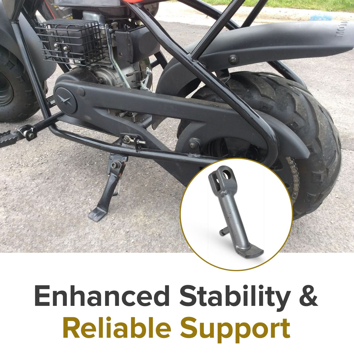 Kickstand for the Baja Doodle Bug (Blitz, Dirt Bug, Racer) Mini Bike