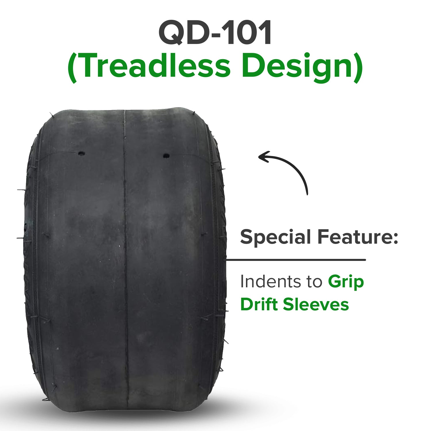 10x4.50-5 Tubeless Slick Tire  for Drift Trikes & Go-Karts
