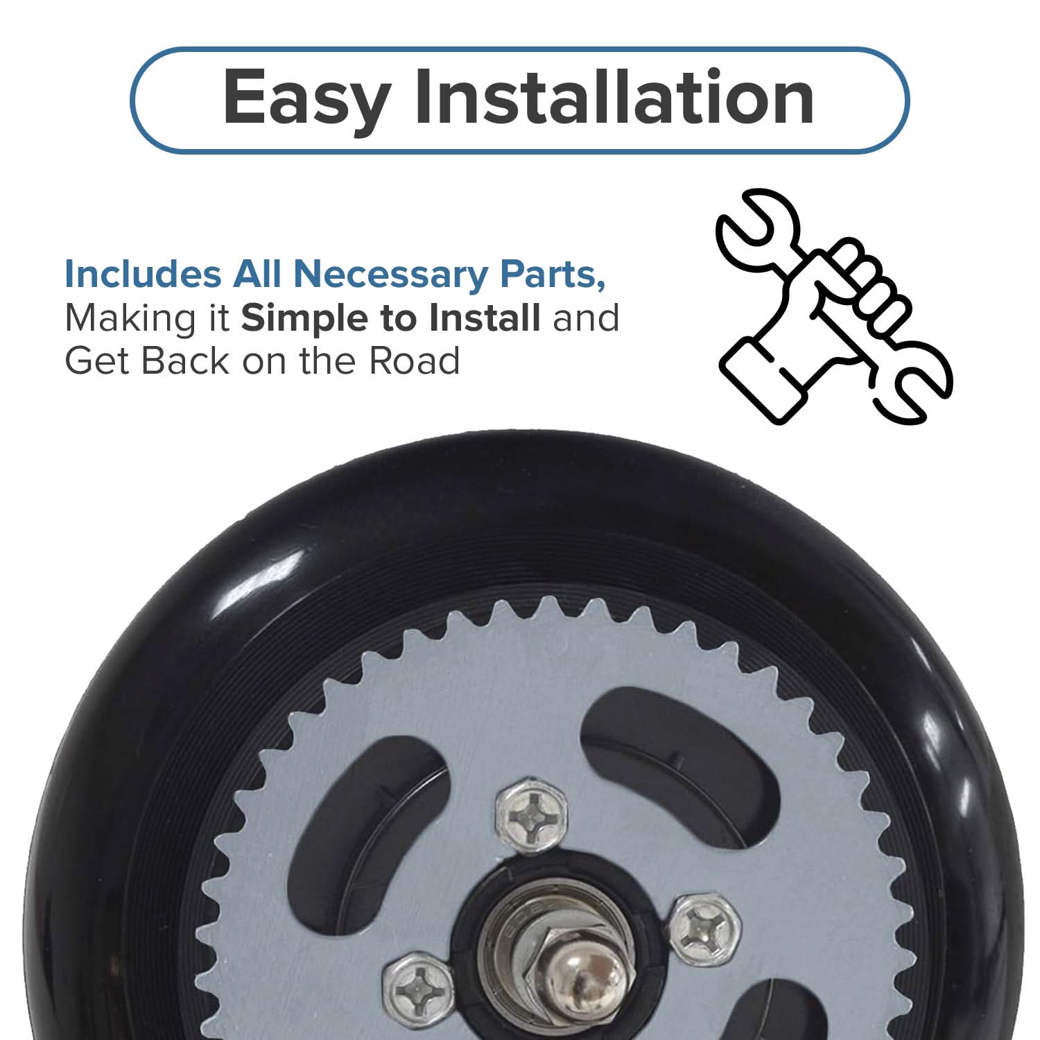 Rear Wheel Assembly for Razor E90 Accelerator & Pulse Reverb Scooters