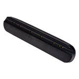 Navy Blue 14 Full Length Padded Vinyl Armrest for Wheelchairs with holes for mounting screws.