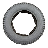 14x3 (3.00-8) Foam-Filled Mobility Tire with C248 Powertrax Tread; close-up shows knobby pattern and solid insert for flat-free performance, suitable for Jazzy 1122 and Pride Quantum R4000.