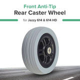 Front Anti-Tip / Rear Caster Wheel for Jazzy 614 and 614 HD