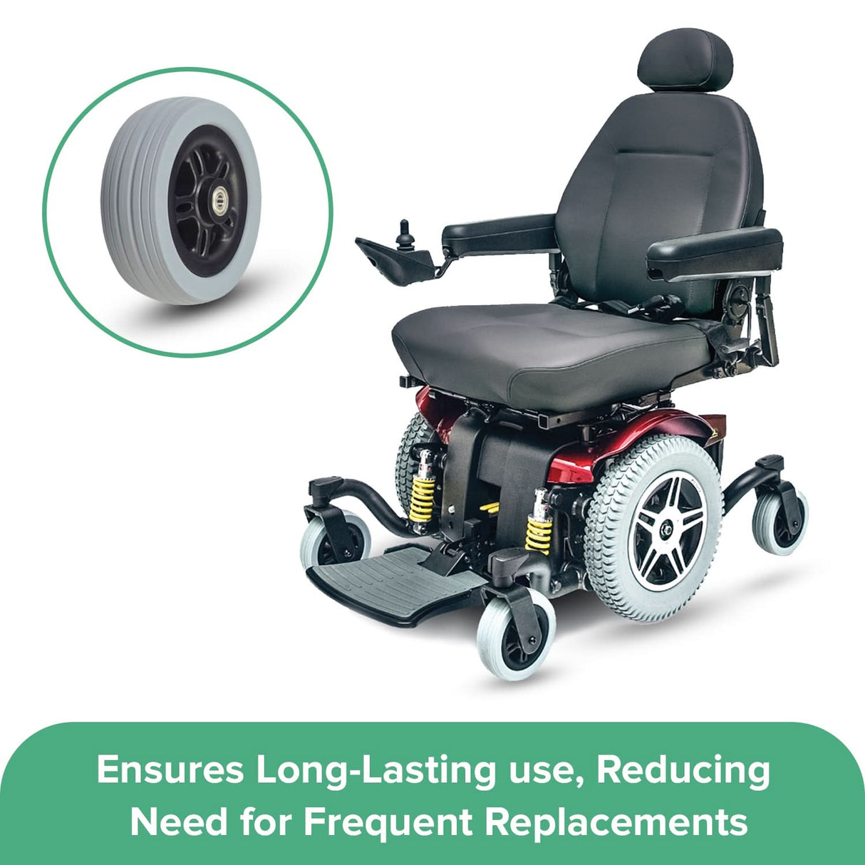 6"x2" Caster Wheel Assembly for the Merits EZ-GO (P321/P3211), Super Vision (P327), and Vision Sport (P326A) Power Chairs