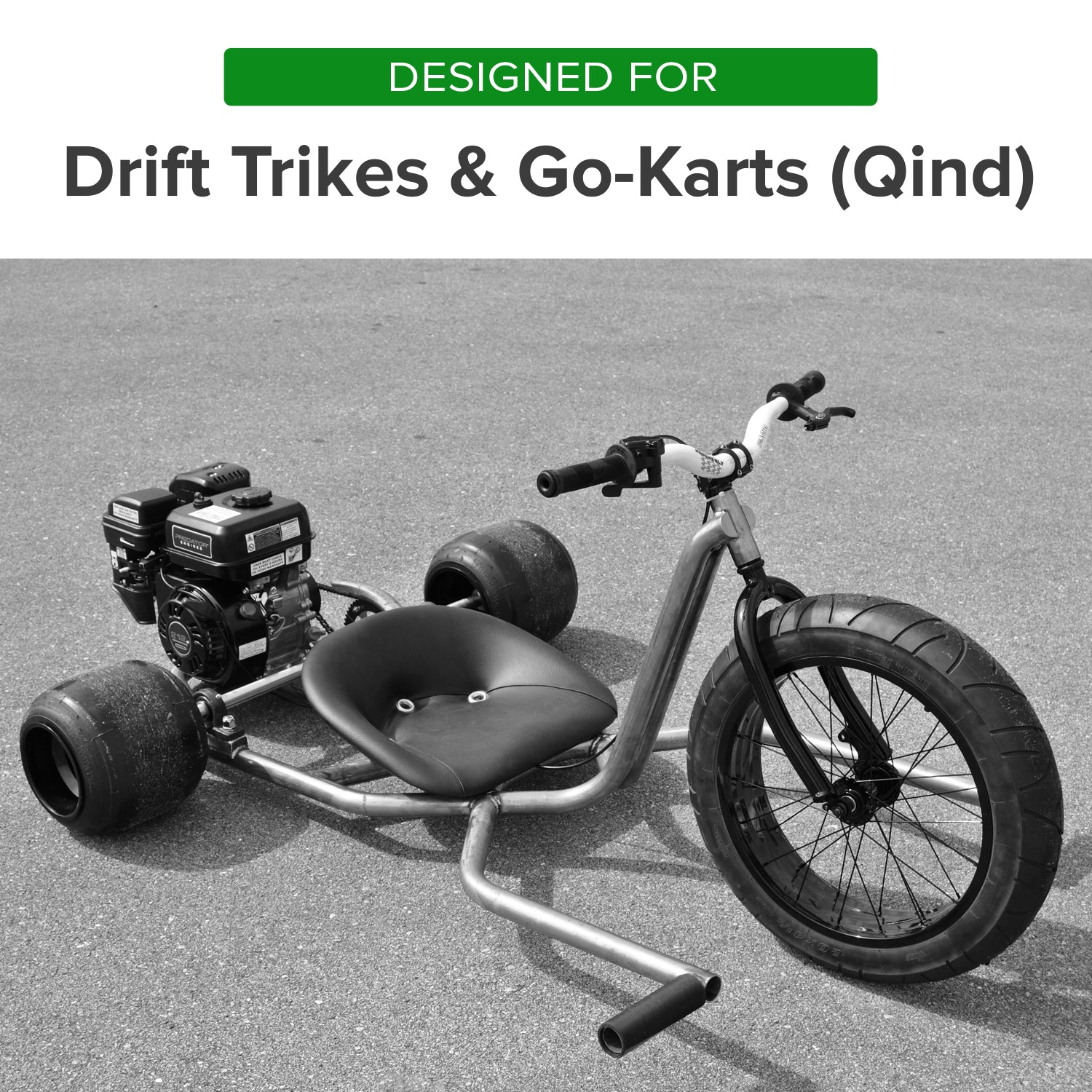 10x4.50-5 Tubeless Slick Tire for the Coleman DT200 Drift Trike