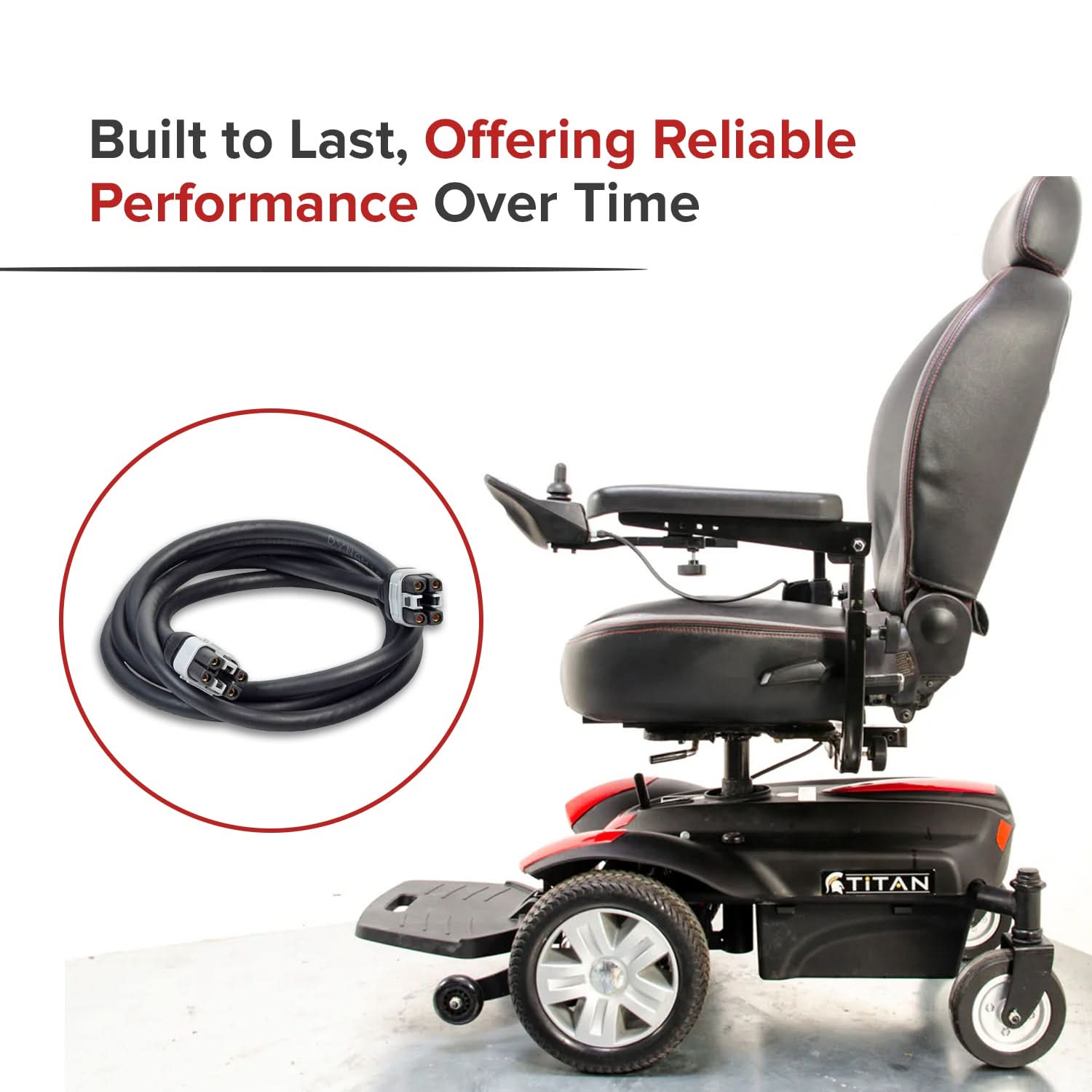 Dynamic Shark Joystick Cable for Merits Vision Sport (P326A) & Super Vision (P327) Power Chairs