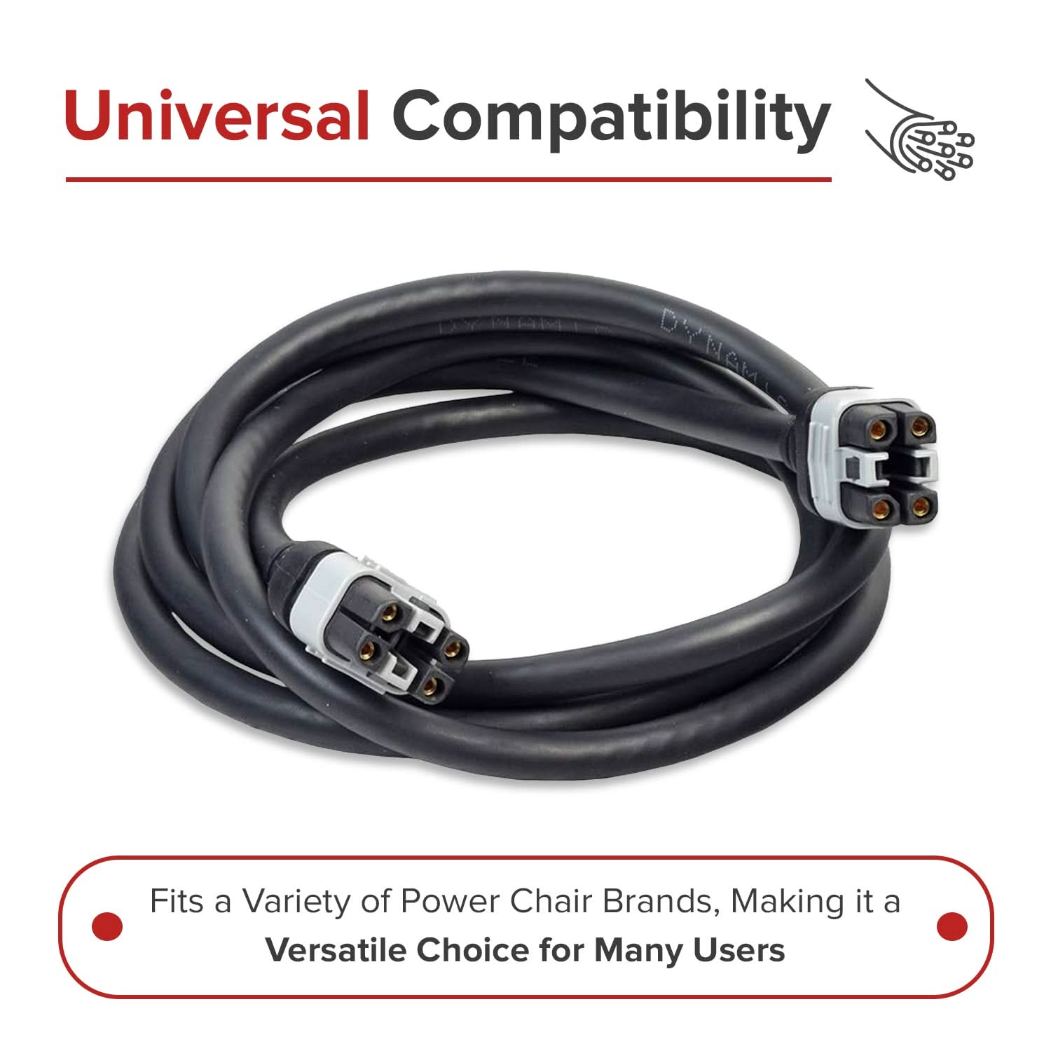 Dynamic Shark Bus Cable for the Golden Technologies Alante and Compass Power Chairs