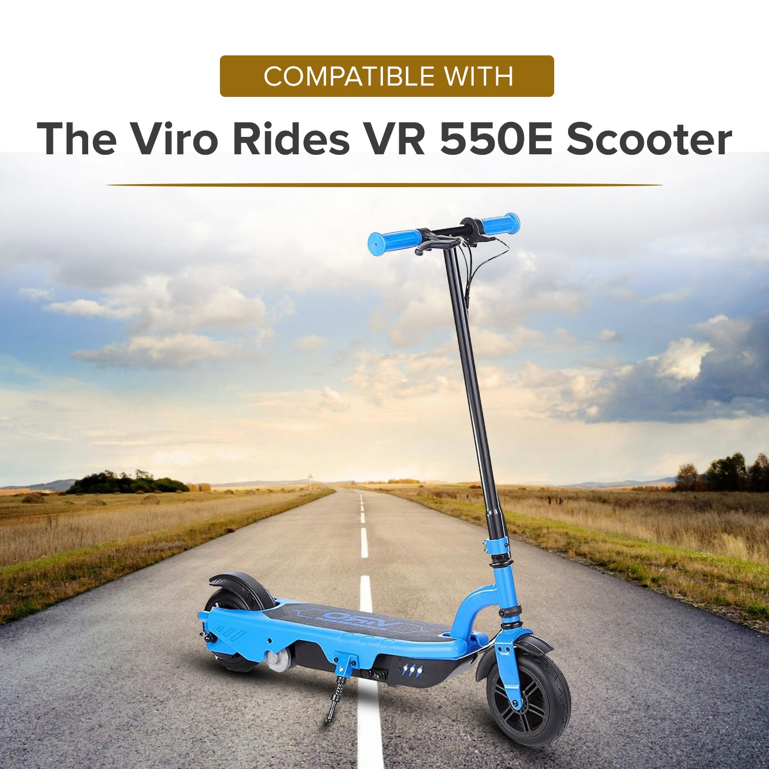 12 Volt 0.8 Amp Mini 3-Prong Battery Charger for the Viro Rides VR 550E Scooter