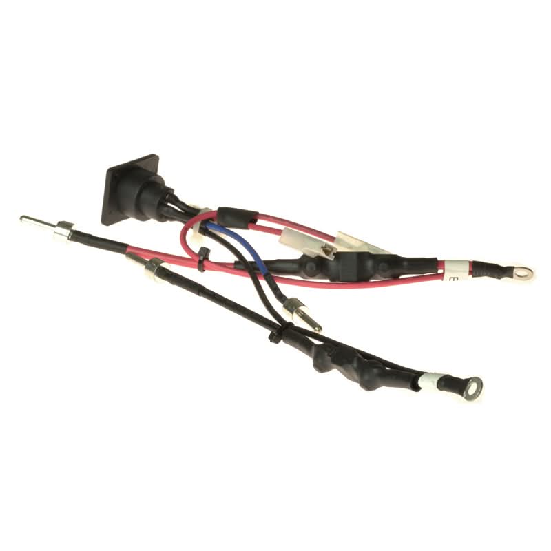 Close-up of several wires in the 17 Amp Electronic Battery Connector for the Pride Go-Go Elite Traveller and Elite Traveller Plus scooters.