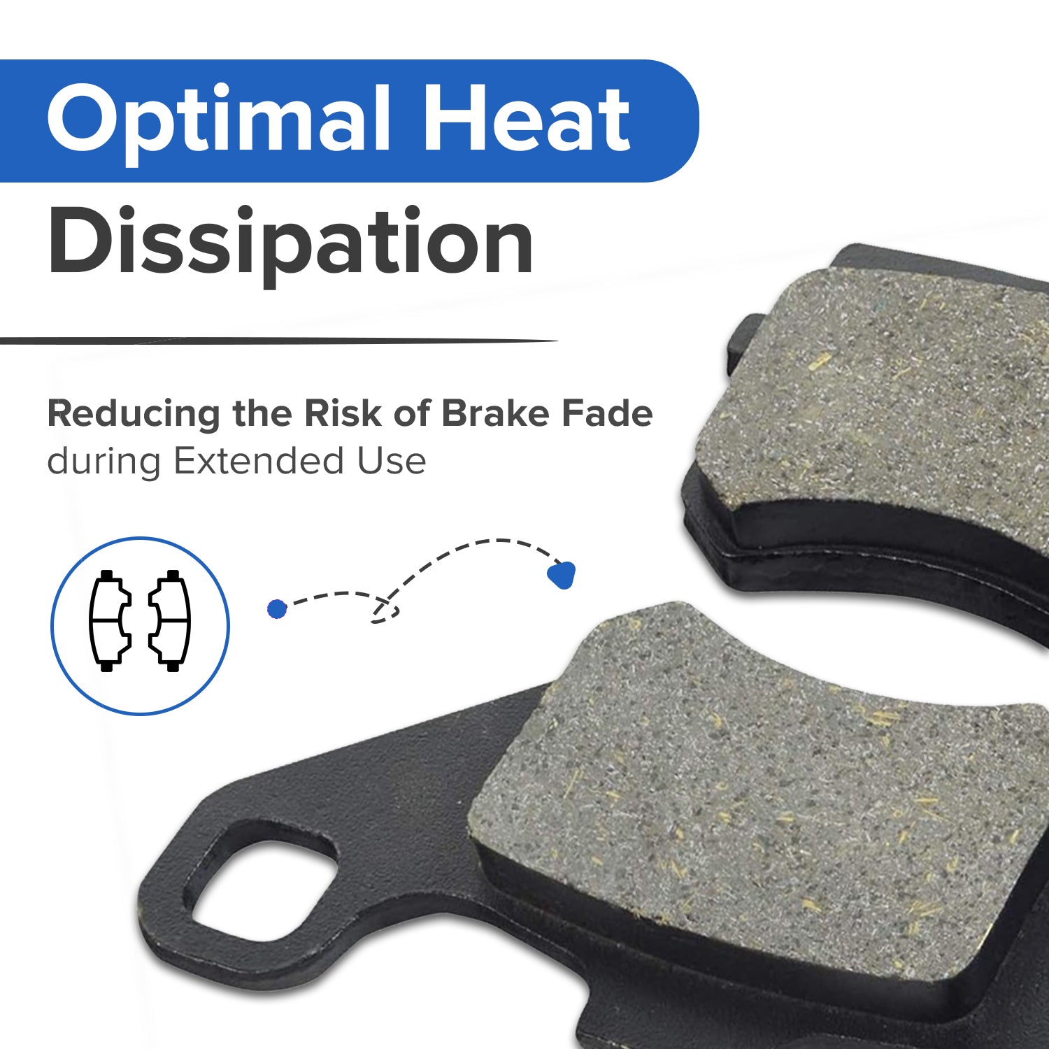 Front Brake Pads for Coleman CK100 & SK100 Go-Karts