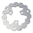 180 mm Brake Disc for Scooters: A high-quality silver circular rotor with multiple holes, designed by NCY, without an offset.