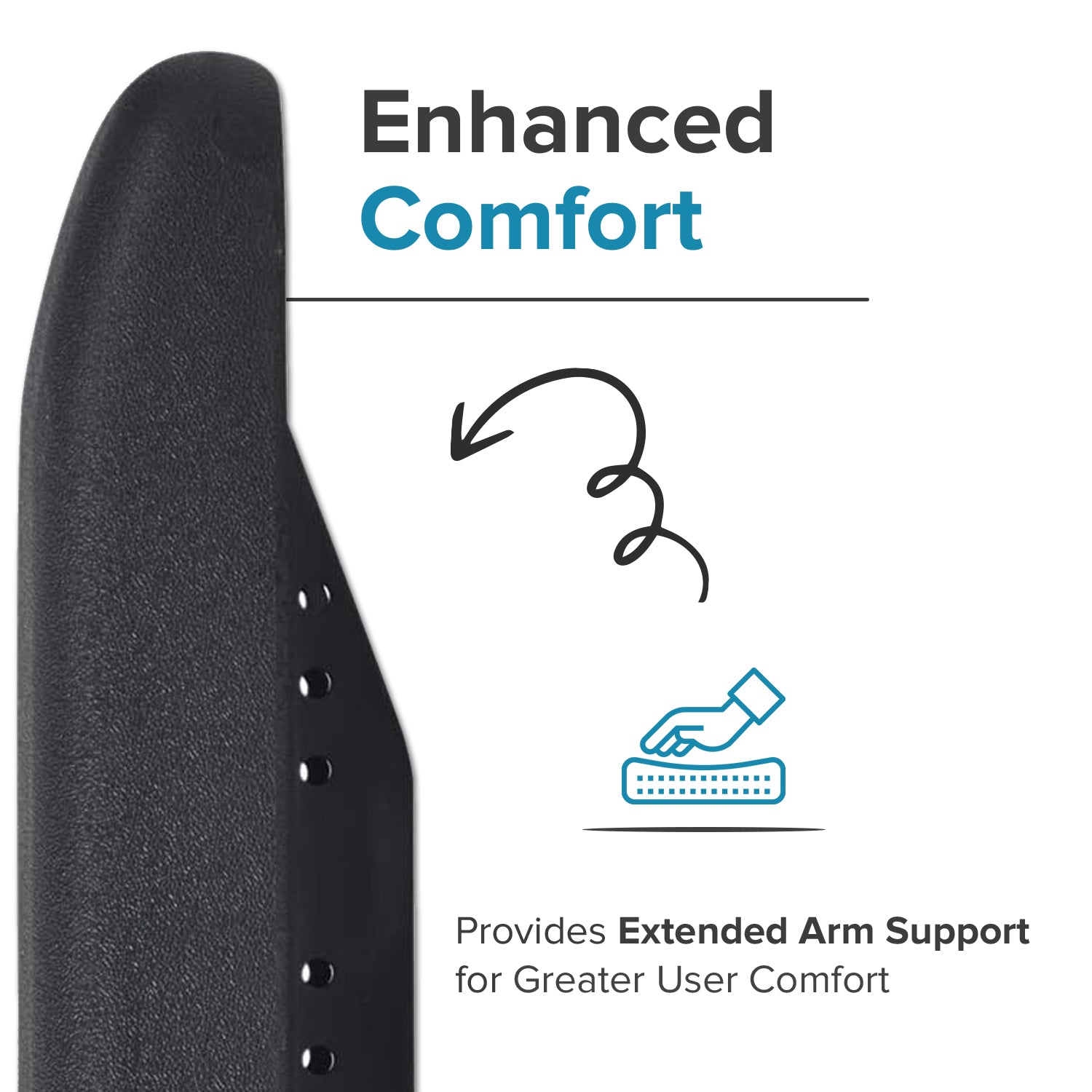 Full Length Urethane Armrest Pad for Invacare Power Chairs (1139924)