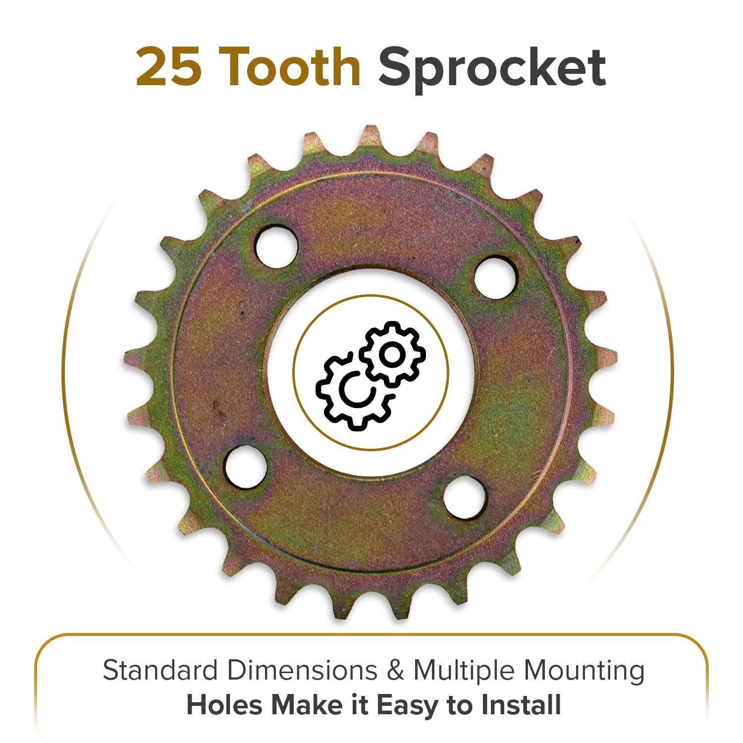 #420 Chain 25 Tooth Rear Sprocket for Coleman KT196 & CK196-T 6.5 Hp Go-Karts