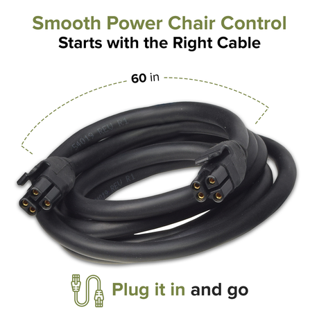 1.5 Meter Dynamic LiNX Joystick Cable for the Golden Technologies Compass Sport (GP605CC/GP605SS)