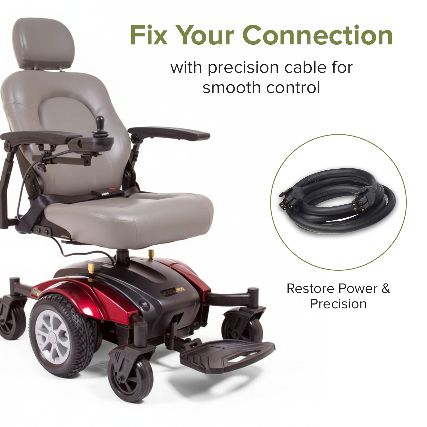 1.5 Meter Dynamic LiNX Joystick Cable for the Golden Technologies Compass Sport (GP605CC/GP605SS)