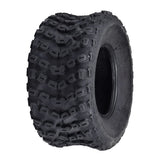 22x11.00-10 (280/55-10) Tire with QD127 Tread for Baja Motorsports, Roketa, & TaoTao Go-Karts & Dune Buggies, featuring a black rubber tire with a durable tread pattern and black rim.