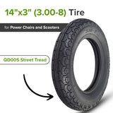 3.00-8 Tire with QD005 Street Tread