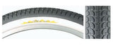 Close-up of a 24x2.125 Cruiser Sun Bicycle Tire from Sunlite, showing the tire's tread pattern and rubber texture. Perfect as a replacement for your bike's current tire.