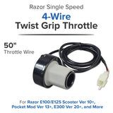 Razor Single Speed 4-Wire Twist Grip Throttle for Razor E175, All Versions