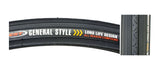 27x1-1/4 Road Raised Center CST638 Bicycle Tire from Sunlite, featuring visible white text on the black tire surface, ideal as a replacement for 27x1-1/4 bike tires.