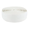 Origin8 Pro Cork Handlebar Tape, a roll of white foam tape shown close-up, highlighting its adhesive back and tapered edges, ideal for wrapping bars for a slip-free grip.