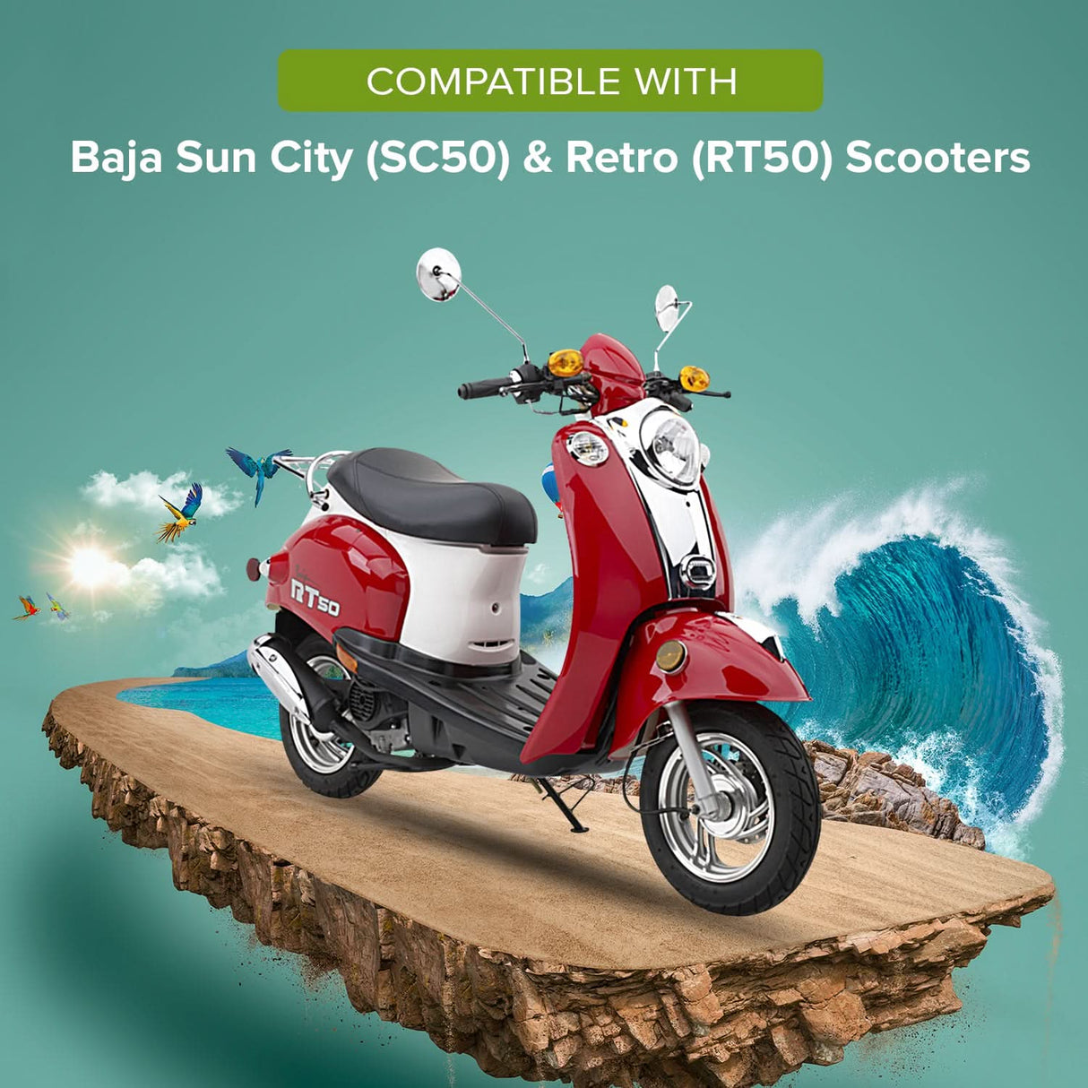 Throttle Cable for Baja Sun City (SC50) & Retro (RT50) Scooters