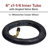 Inner Tube with an Angled Valve for Wheelchairs