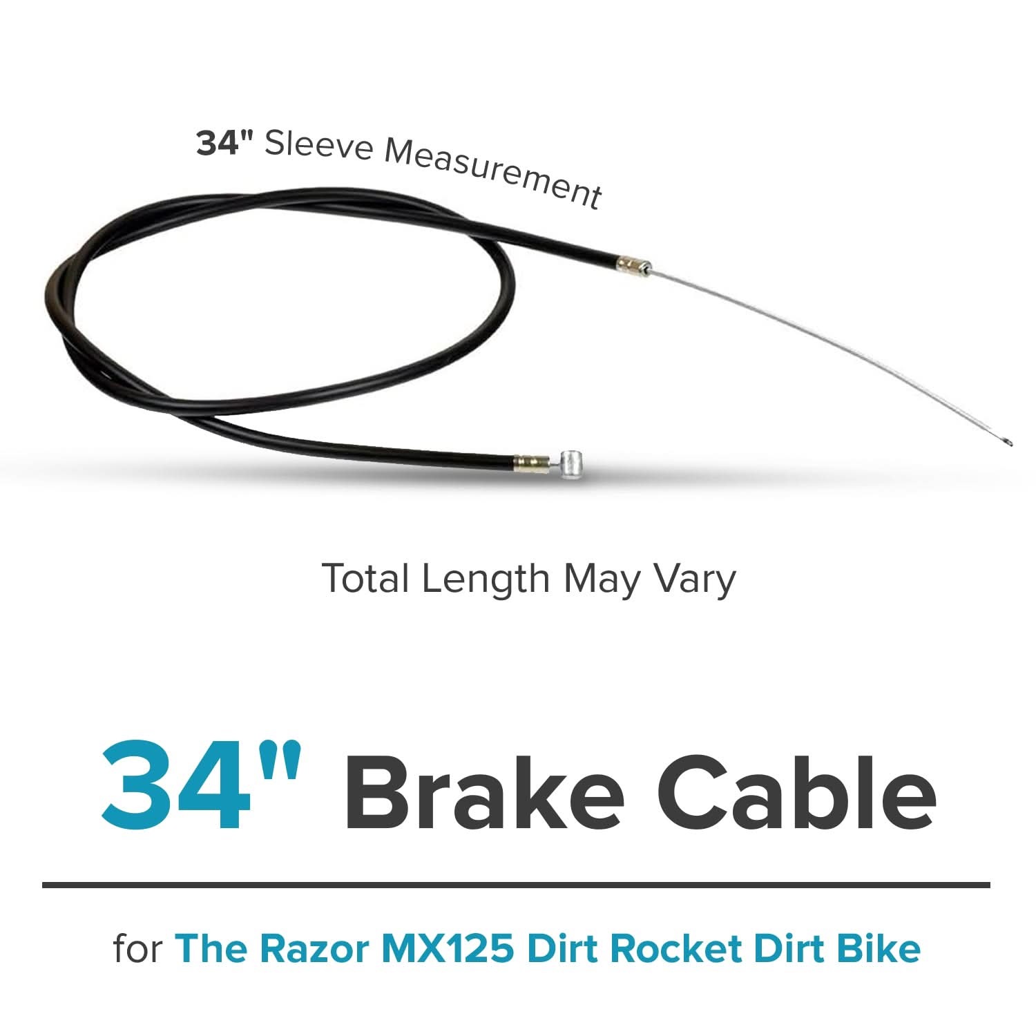 34" Brake Cable for the Razor MX125 Dirt Rocket Dirt Bike
