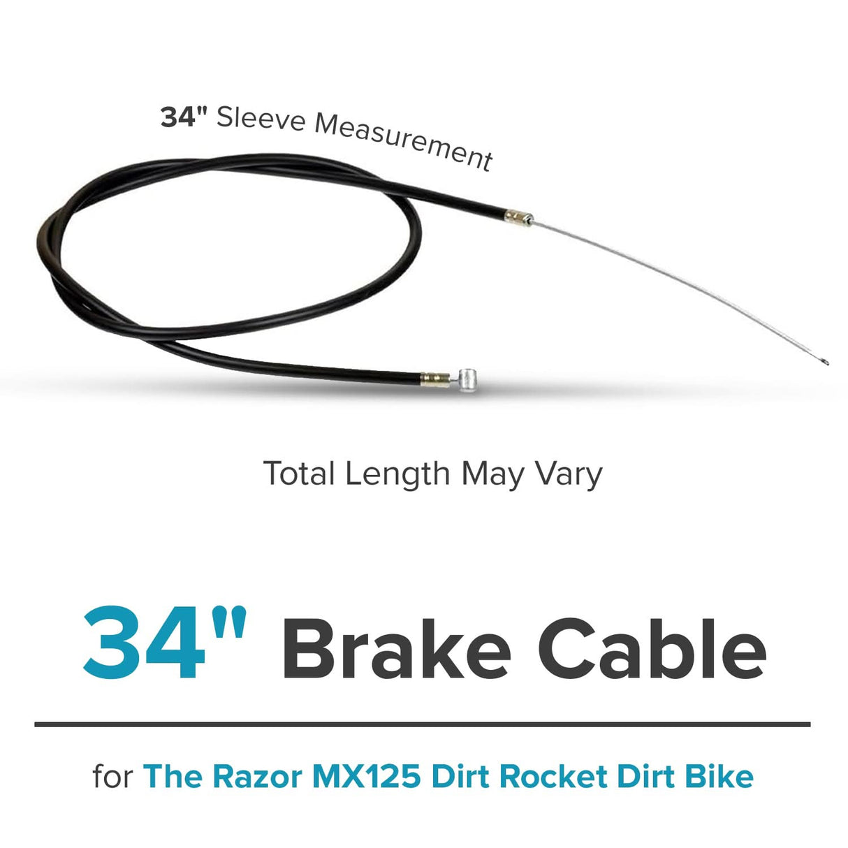 34'' Front Brake Cable for the Razor MX500, MX650, SX500, & Pocket Mod Bellezza