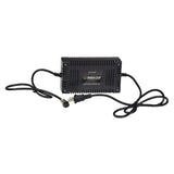 36 Volt 1.6 Amp 3-Prong Battery Charger (Standard) (Blemished) featuring a black electronic unit with visible wires and a black label, designed for electric scooters.