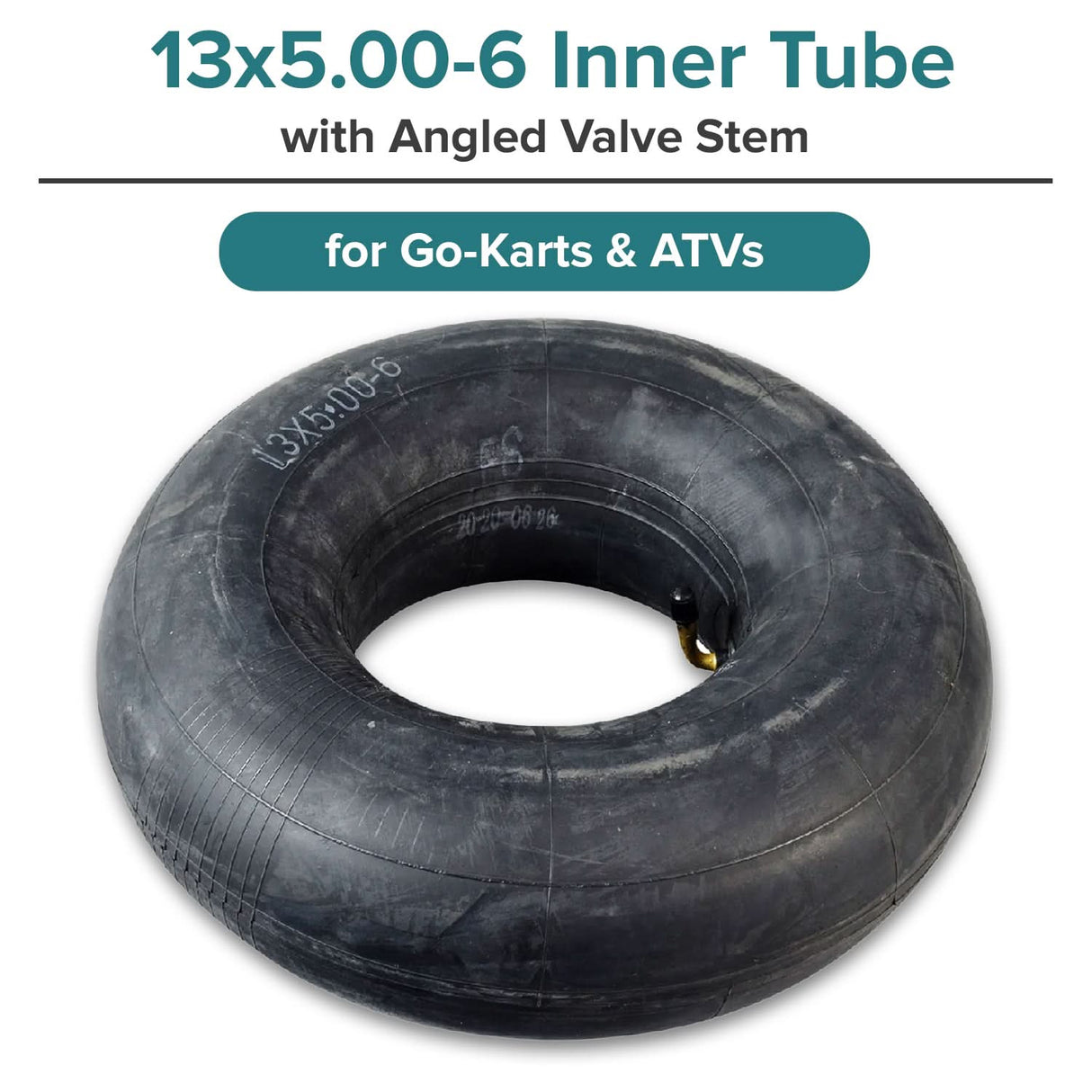 13x6.50-6 Inner Tube with Angled Valve Stem for Murray Go-Karts
