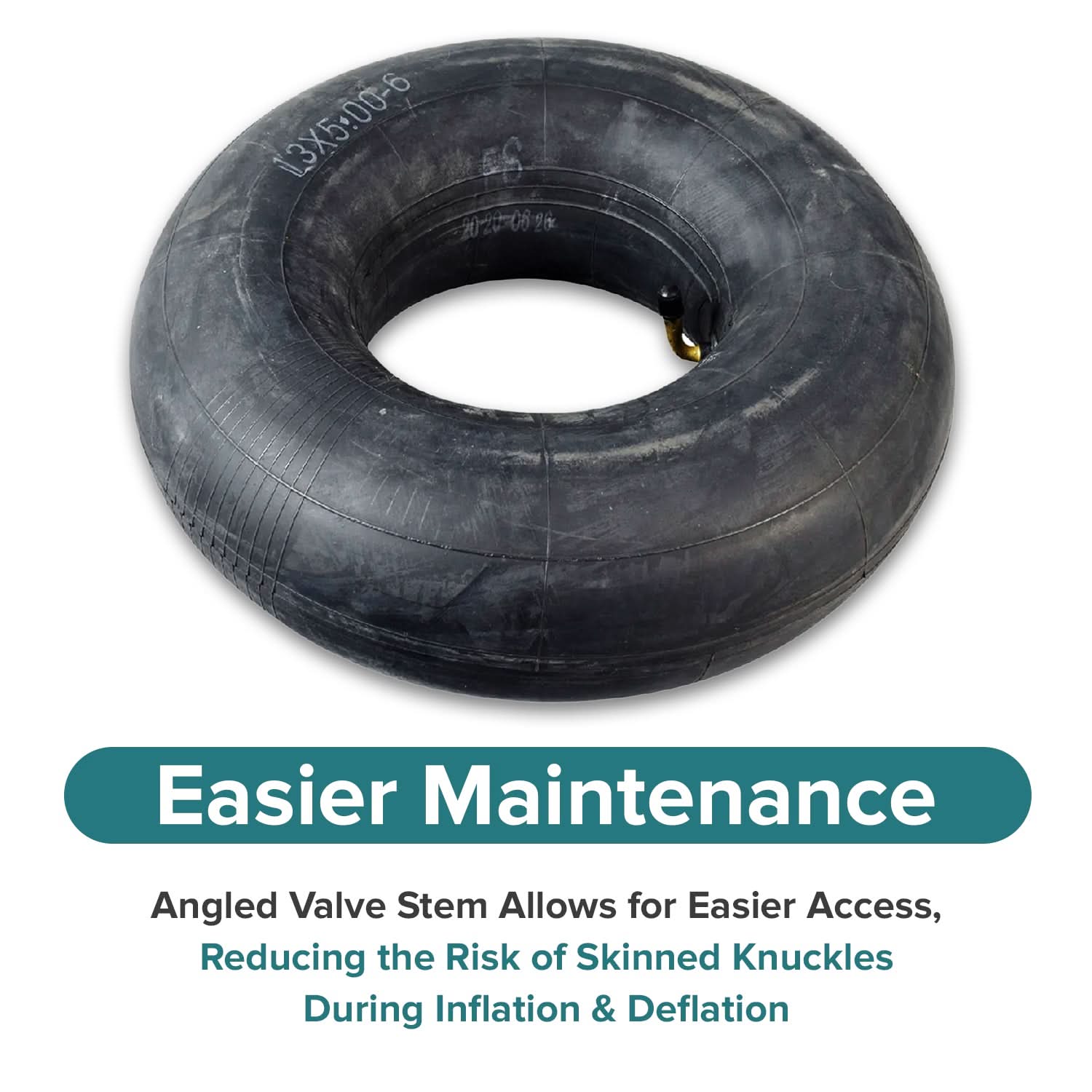 13x6.50-6 Inner Tube with Angled Valve Stem for Murray Go-Karts