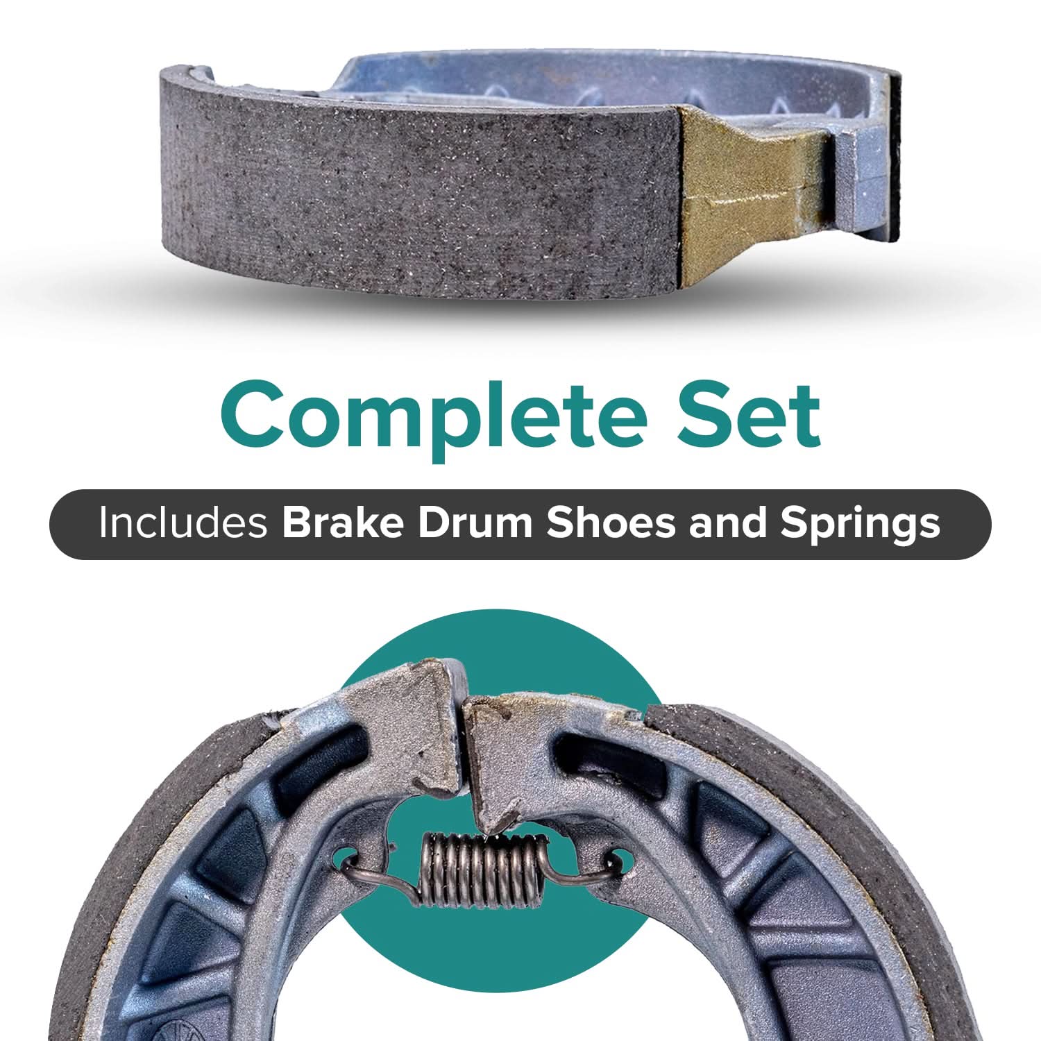 105 mm Brake Drum Shoe Set with Springs for the Massimo Warrior 200 MB200 Mini Bike