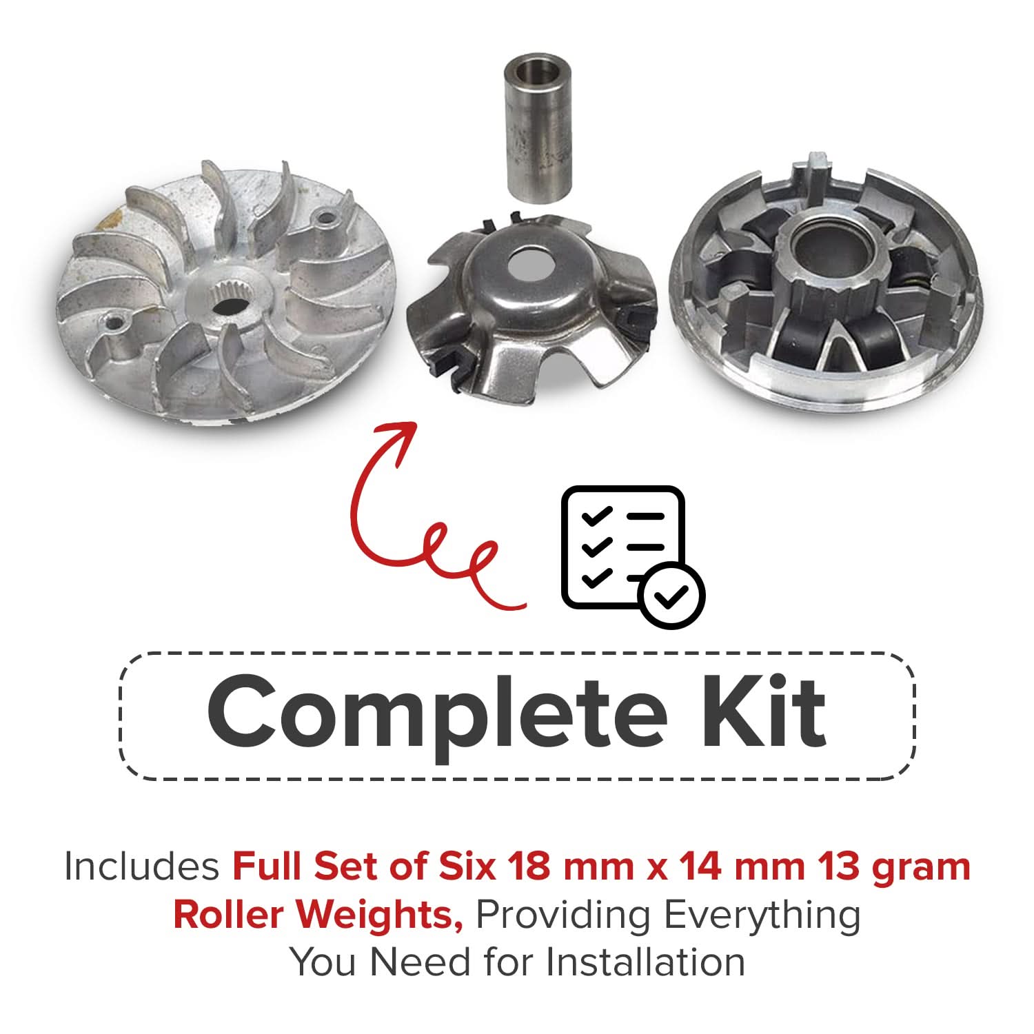 Variator Assembly for 125cc & 150cc GY6 Scooter & Go-Kart Engines