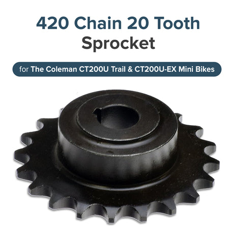 420 Chain 20 Tooth Sprocket for the Baja Mini Bike MB165 & MB200 (Baja Heat, Mini Baja, Baja Warrior)