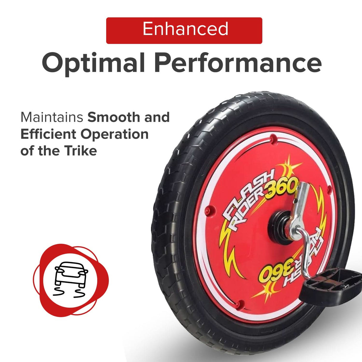 Front Wheel with Pedals for the Razor FlashRider 360