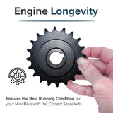 420 Chain 20 Tooth Sprocket for the Coleman CT200U Trail & CT200U-EX Mini Bikes