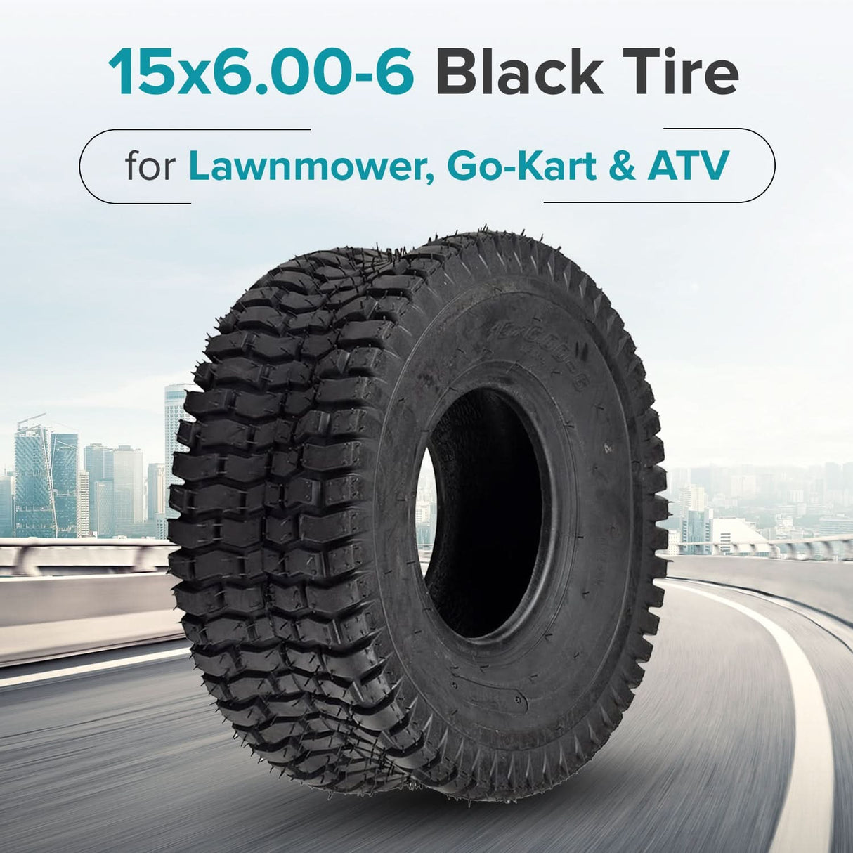 15x6.00-6 Pneumatic Tire for the MotoTec FatBoy Electric Scooter
