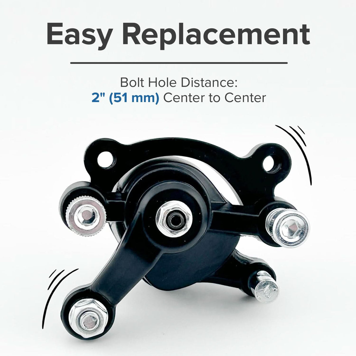Brake Caliper Assembly for the Razor MX500, MX650, SX500, Dirt Quad, Dirt Quad 500,  E500S, & Pocket Mod Bellezza