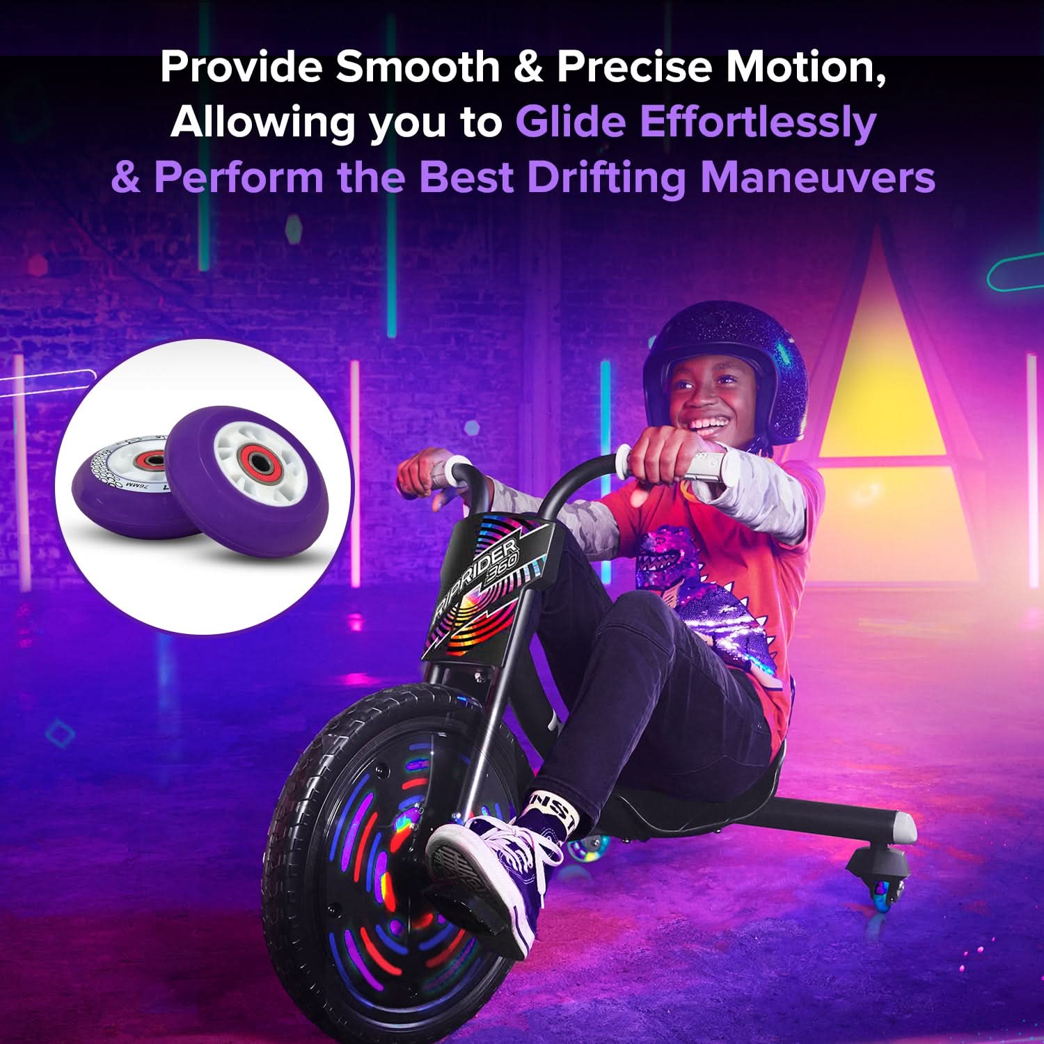 76 mm Scooter Wheels with Bearings (Set of 2)