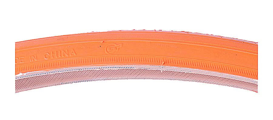 700x25 Super HP CST740 Bicycle Tire by Sunlite, featuring an orange rubber band with a white stripe and a visible black logo.