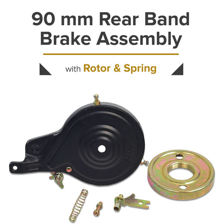 90 mm Rear Band Brake Assembly with Rotor & Spring