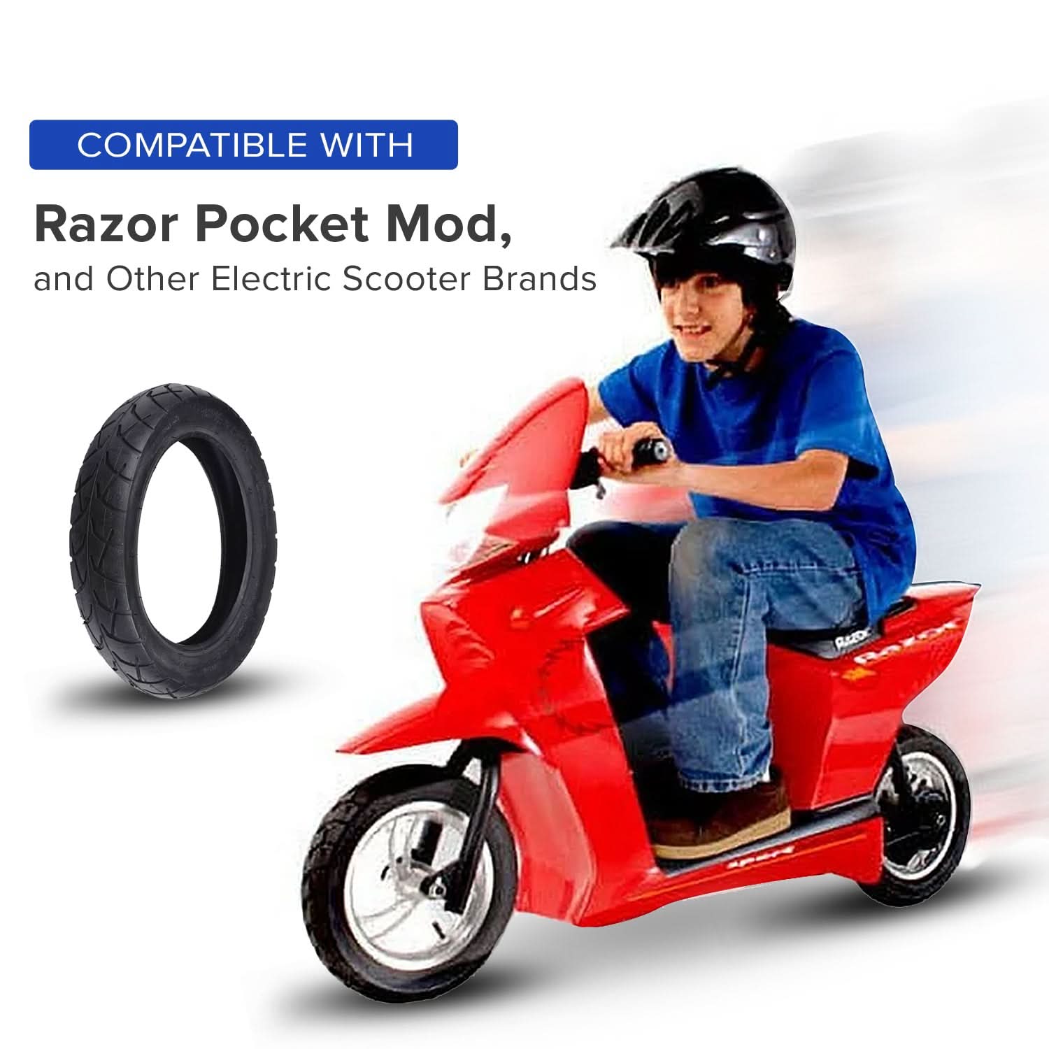 12-1/2"x2-1/4" (57-203/62-203) Kick Scooter Tire with Wide Tread