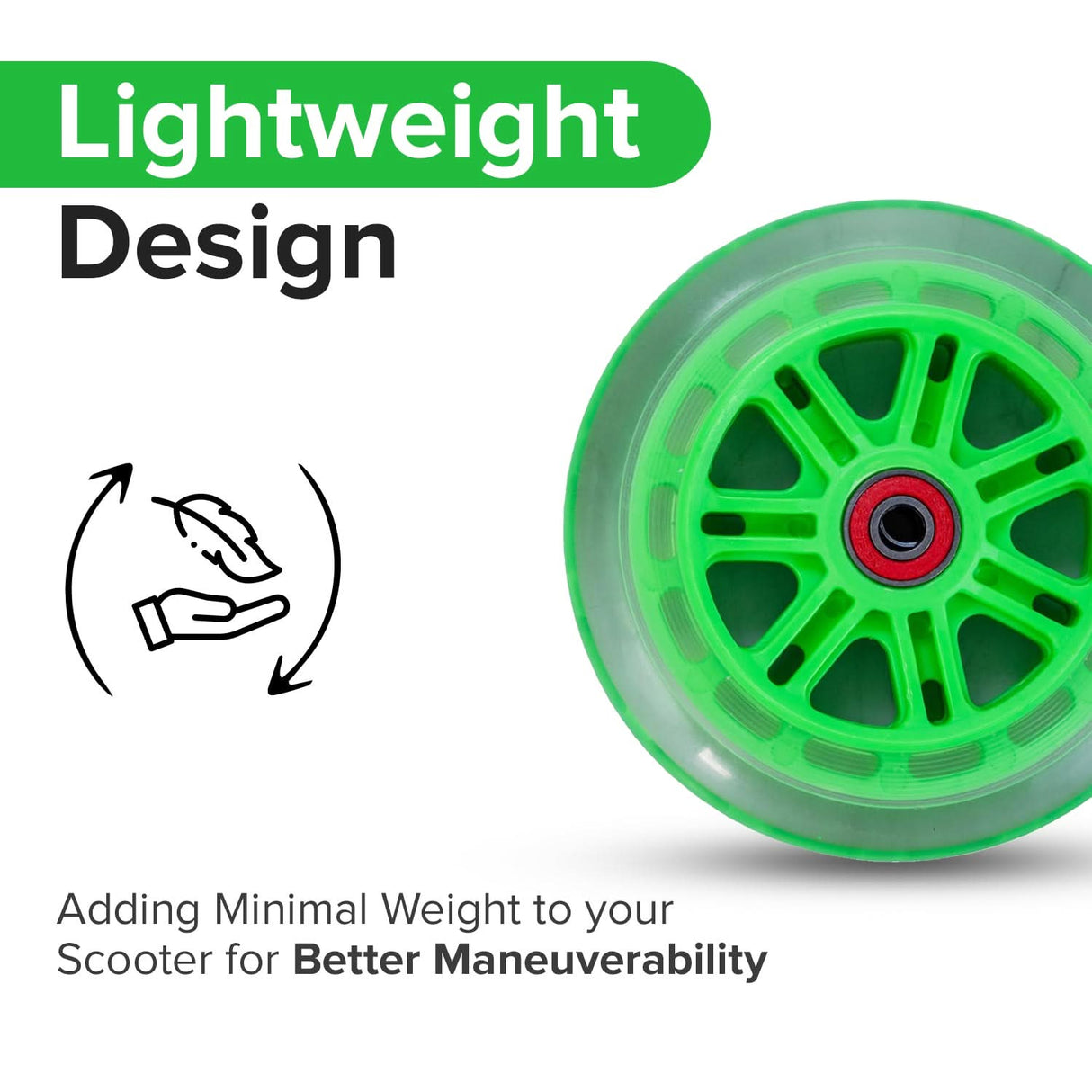 125 mm Front Wheels for the Radio Flyer Color FX EZ Glider Kick Scooter (Set of 2)