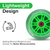 125 mm Front Wheels for the Radio Flyer Color FX EZ Glider Kick Scooter (Set of 2)