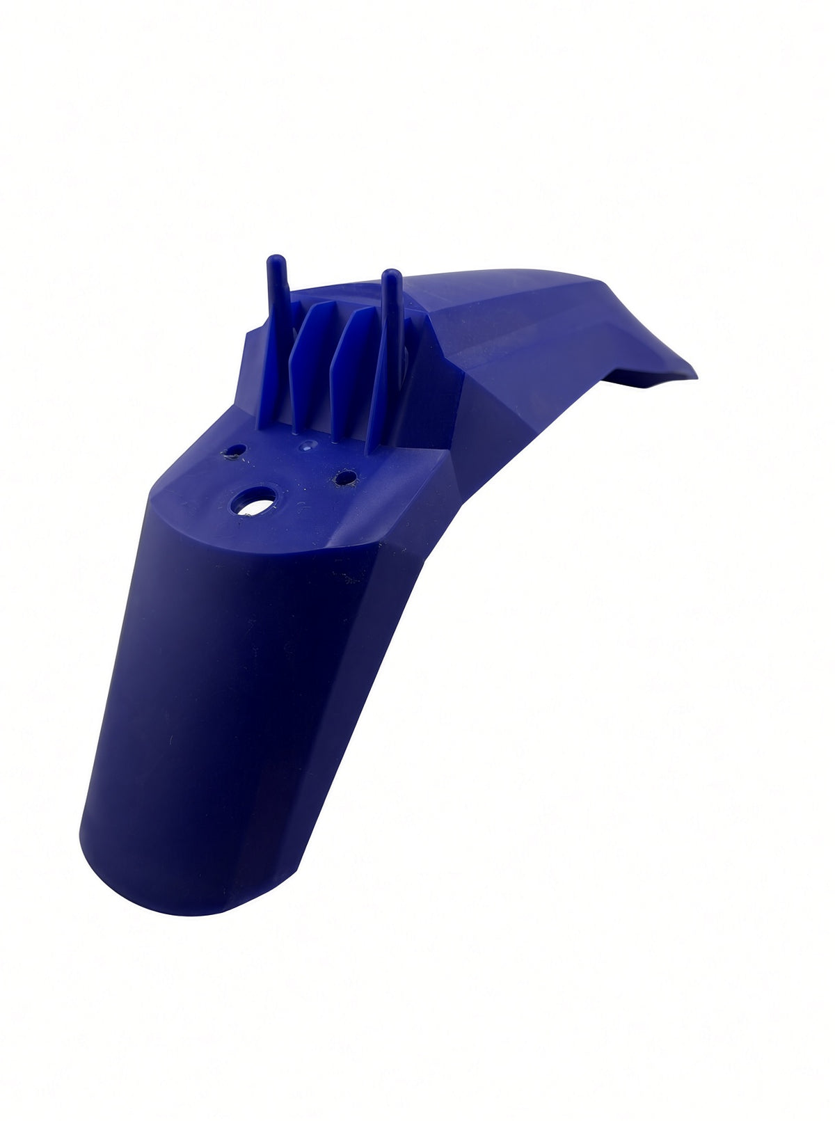 Hiboy DK1 blue front fender showing the mounting tabs